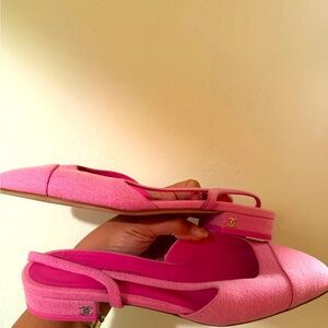 Chanel denim slingbacks- size 40